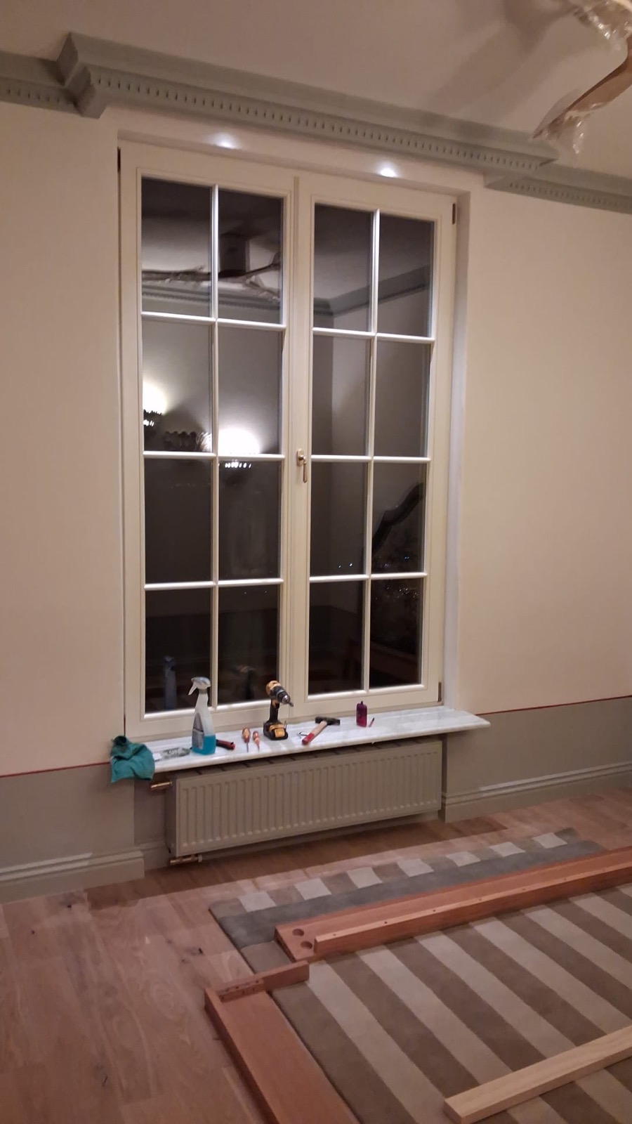 Prima realizzazione durante i lavori
